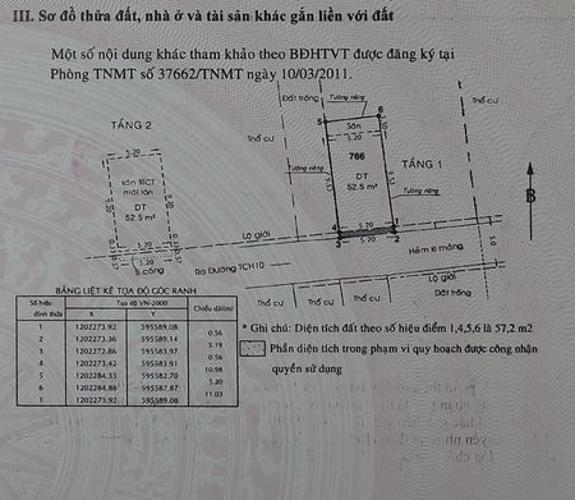Bản vẽ nhà phố Tân Chánh Hiệp 10, Quận 12 Nhà phố hẻm xe hơi hướng Nam, cách đường chính hơn 100m.