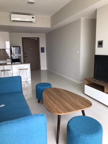 phòng khách căn hộ Masteri An Phú Căn hộ tầng cao Masteri An Phú, view thành phố.