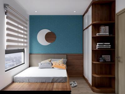 Phòng ngủ Vinhomes Grand Park Quận 9 Căn hộ Vinhomes Grand Park nội thất tiện nghi đón view sông.