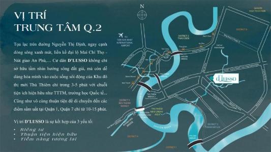 vị trí dự án D'Lusso quận 2 Căn hộ tầng trung D'Lusso phòng khách đón sáng thoáng mát.