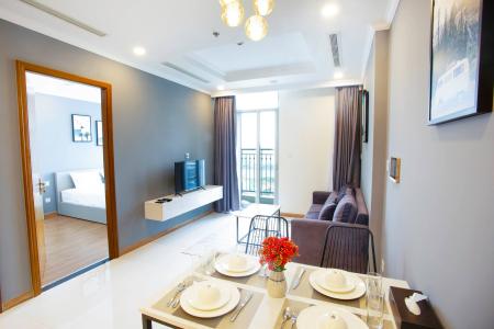 Phòng ăn căn hộ VINHOMES CENTRAL PARK Bán căn hộ Vinhomes Central Park 1PN, tầng cao, đầy đủ nội thất, view sông Sài Gòn và thành phố
