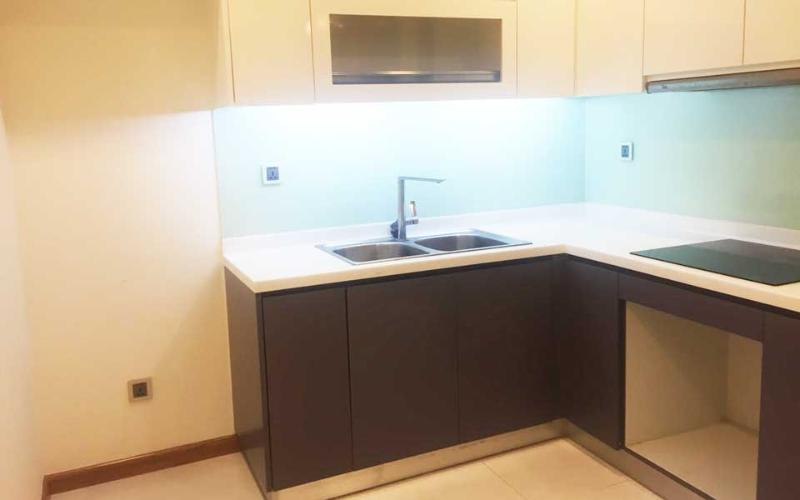 phòng bếp căn hộ Vinhomes Central Park Căn hộ tầng 27 Vinhomes Central Park ban công hướng Tây Nam, nội thất đầy đủ