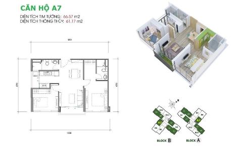 Mặt bằng sàn Eco Green Saigon Căn hộ Eco Green Saigon bàn giao nội thất cơ bản, tiện nghi.