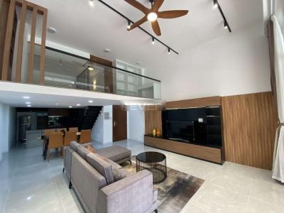 Phòng khách The Art, Quận 9 Shophouse The Art hướng Tây Bắc, đầy đủ nội thất.