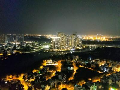 View Đảo kim cương về đêm Căn hộ THE SUN AVENUE Cho thuê căn hộ The Sun Avenue tầng cao, diện tích 75.6m2 - 2 phòng ngủ, nội thất cơ bản