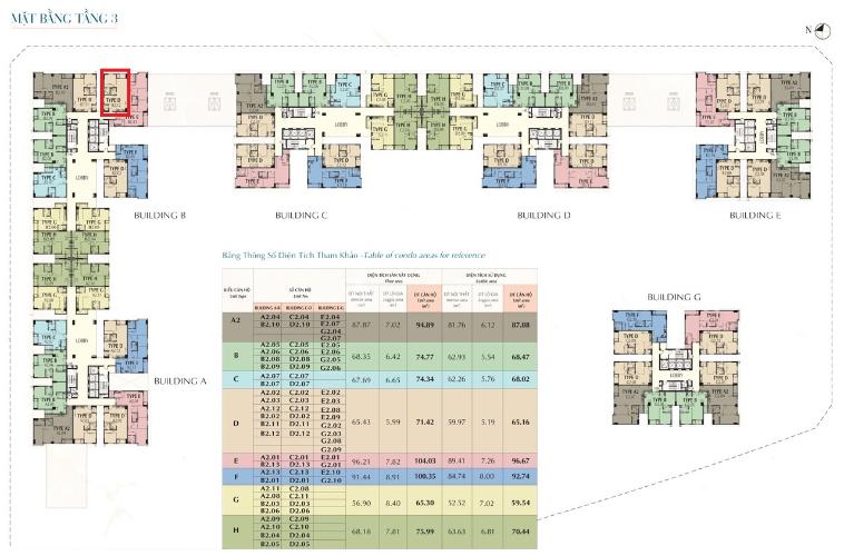 Mặt bằng dự án Căn hộ Saigon South Residence tầng thấp hướng Tây, bàn giao thô.
