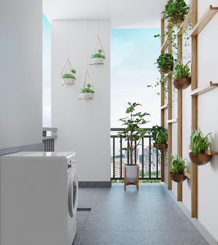 Nhà mẫu Picity High Park, Quận 12 Căn hộ Picity High Park tầng trung, bàn giao nội thất cơ bản.