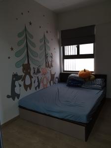 Phòng ngủ Saigon South Residence  Căn hộ Saigon South Residence tầng cao view đón gió mát, đầy đủ nội thất.