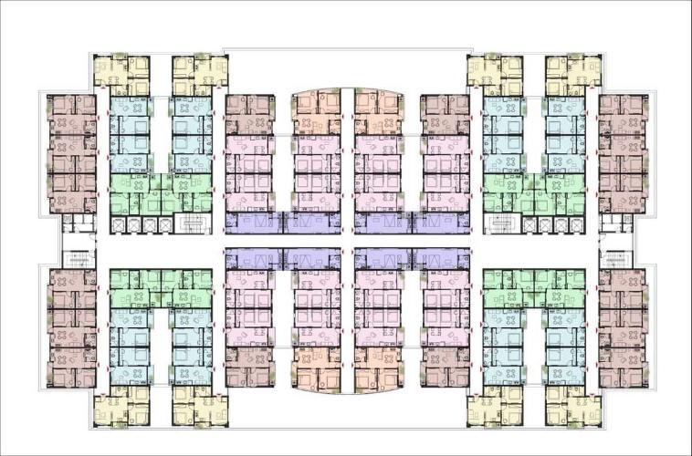 Layout tầng căn hộ Q7 Boulevard Căn hộ Q7 Boulevard tầng cao hướng Tây, ban công thoáng gió