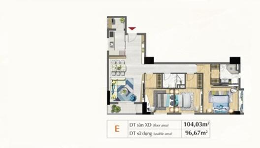 Layout căn hộ Saigon South Residences Căn hộ Saigon South Residences tầng trung, đầy đủ nội thất