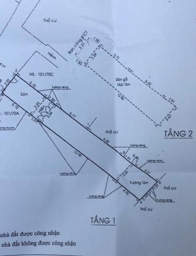 Thông tin nhà phố Bình Thạnh Nhà phố hướng Tây Bắc diện tích sử dụng 119.9m2, hẻm xe hơi.