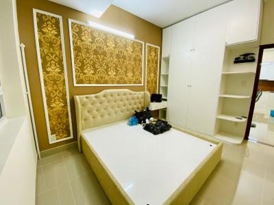 Phòng ngủ Võ Đình Apartment, Quận 12 Căn hộ Võ Đình Apartment ban công hướng Tây, đầy đủ nội thất.