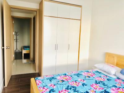 phòng ngủ căn hộ  1+1 phòng ngủ the sun avenue Căn hộ The Sun Avenue đón view nội khu, nội thất đầy đủ.