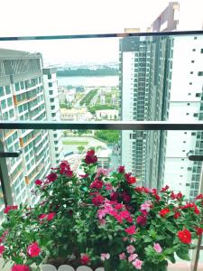 Ban công Feliz En Vista Quận 2 Căn hộ Feliz En Vista nội thất đầy đủ, view nội khu.