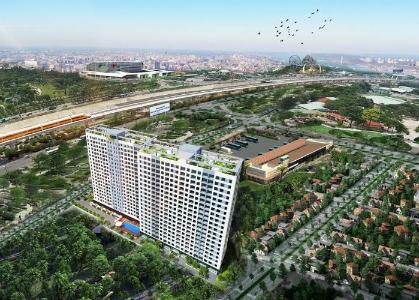Building dự án Căn hộ Bcons Suối Tiên tầng cao, đầy đủ nội thất hiện đại.