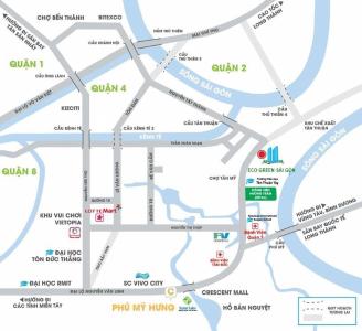 Bản vẽ dự án Eco Green Saigon Bán căn hộ tầng trung Eco Green Saigon, ban công hướng Tây, đầy đủ nội thất, giao dịch ngay.