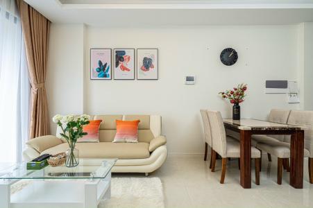 Phòng khách Masteri Millennium, Quận 4 Căn hộ Masteri Millennium tầng cao, ban công hướng Đông.