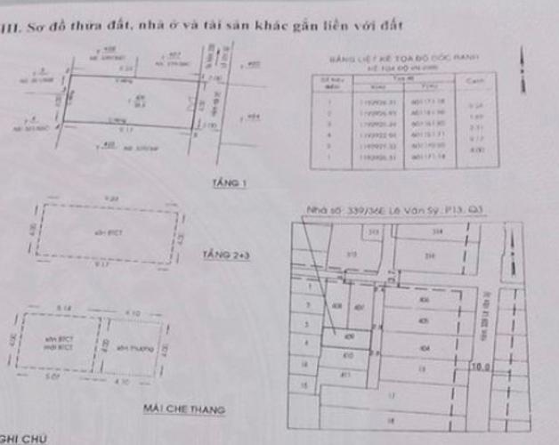 Mặt bằng nhà phố quận 3 Nhà phố hẻm 1.5m đường Lê Văn Sỹ Quận 3, nội thất cơ bản