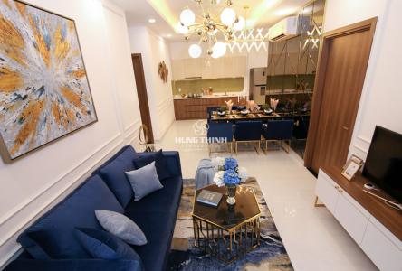 Phòng khách căn hộ Q7 Saigon Riverside Căn hộ Q7 Saigon Riverside nội thất cơ bản, tiện ích đa dạng.