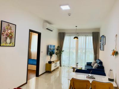 Phòng khách One Verandah Quận 2 Căn hộ One Verandah tầng trung, view sông thoáng đãng.