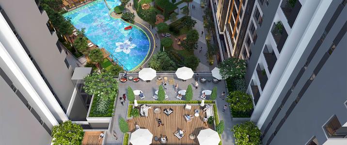 View từ Safira Khang Điền Bán căn hộ Safira Khang Điền tầng cao, ban công thoáng mát.