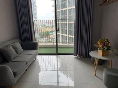 Phòng khách Masteri An Phú Quận 2 Căn hộ Masteri An Phú tầng trung, ban công hướng Tây.