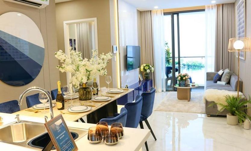 Nhà mẫu căn hộ D'lusso Quận 2 Căn hộ chung cư D'Lusso nội thất cơ bản, ban công hướng Tây Bắc.
