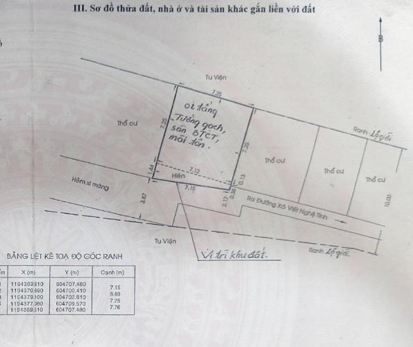 mặt bằng nhà phố Bình Thạnh Bán nhà hẻm Q. Bình Thạnh, nội thất cơ bản, cách Hàng Xanh khoảng 500m