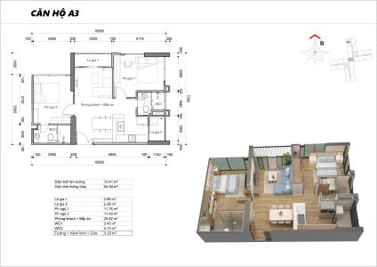layour căn hộ eco green Bán căn hộ tầng trung Eco Green Saigon, view thành phố, tiện ích cao cấp, gần trung tâm thành phố.