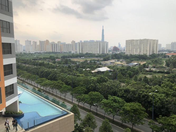 view cảnh căn hộ The Sun Avenue Bán căn hộ The Sun Avenue view hồ bơi và tòa Landmark 81.