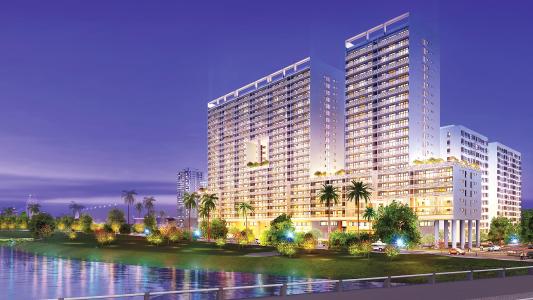 Tổng quan Scenic Valley Căn hộ Scenic Valley tầng trung, view nội khu hồ bơi.