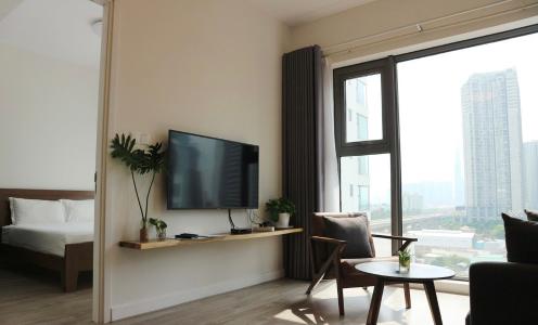 phòng khách căn hộ Gateway Thảo Điền Căn hộ Gateway Thảo Điền đón view nội khu, đầy đủ nội thất.