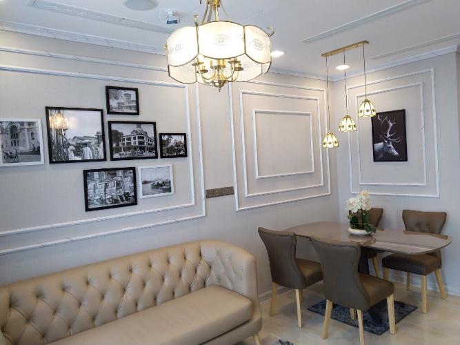 Phòng khách căn hộ Vinhomes Golden River Cho thuê officetel Vinhomes Golden River 2PN, tháp The Aqua 3, đầy đủ nội thất