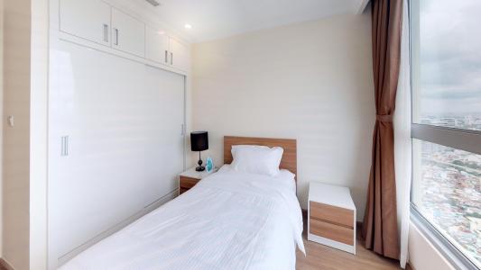 phòng ngủ căn hộ Vinhomes Central Park Căn hộ Vinhomes Central Park đầy đủ nội thất, hướng Tây Nam