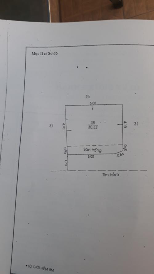 Bản vẽ Nhà phố hẻm xe hơi hướng Nam, diện tích sử dụng 80.6m2.