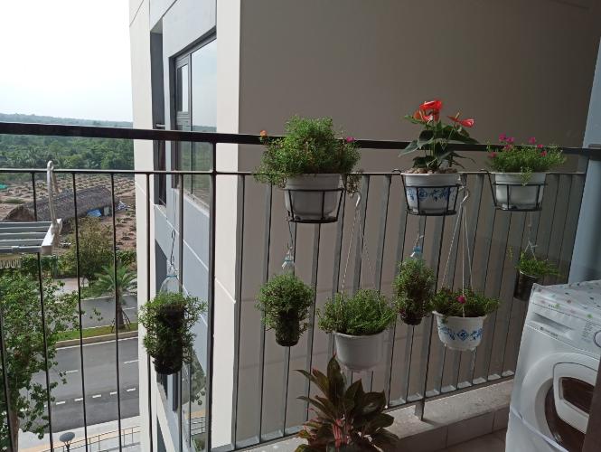 Ban công Vinhomes Grand Park Quận 9 Căn hộ Vinhomes Grand Park hướng Đông, đầy đủ nội thất.