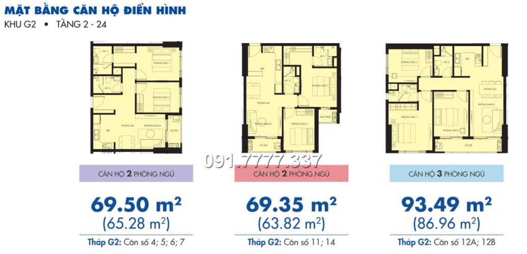 Mặt bằng dự án Căn hộ Sunrise Riverside tầng trung, nội thất cơ bản, view sông.