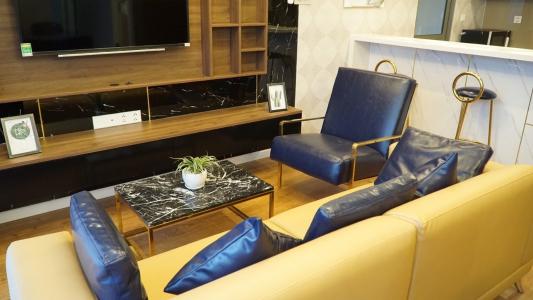 Phòng khách Masteri An Phú, Quận 2 Căn hộ Masteri An Phú tầng cao, view sông và Xa Lộ Hà Nội.