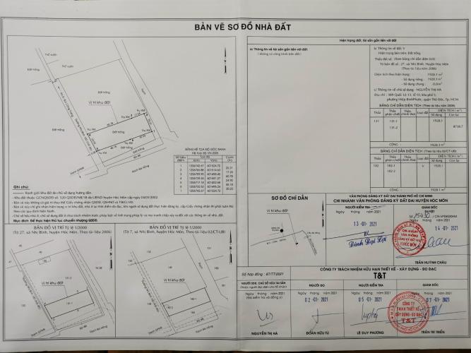 Bản vẽ đất nền Huyện Hóc Môn Đất nền mặt tiền đường rộng 1000m2, diện tích công nhận 10000m2.