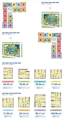 Mặt bằng dự án Sunrise Riverside Bán căn hộ tầng thấp Sunrise Riverside, diện tích 103.96m2.