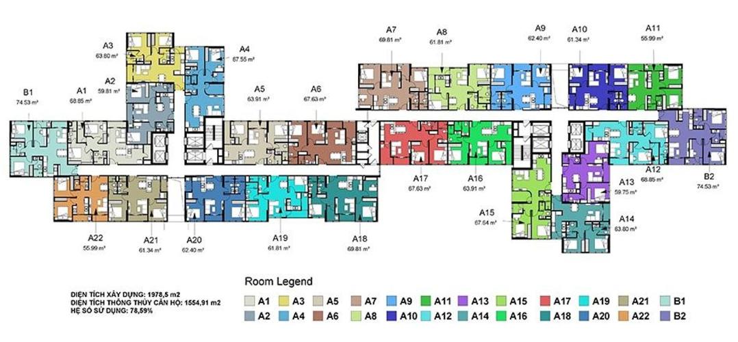 Căn hộ Eco Green Saigon, Quận 7 Căn hộ cao cấp Eco Green SaiGon tầng 6, nội thất cơ bản.
