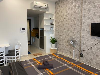 Phòng ngủ officetel chung cư River Gate, Quận 4 Office-tel tầng cao chung cư River Gate ban công hướng Tây Bắc.