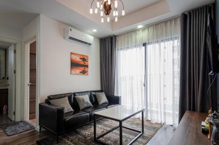 Phòng khách căn hộ M-ONE NAM SÀI GÒN Cho thuê căn hộ M-One Nam Sài Gòn 3PN, đầy đủ nội thất, full sàn gỗ, ban công hướng Nam