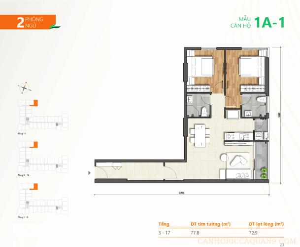 Mặt bằng dự án Ricca quận 9 Bán căn hộ tầng 07 dự án Ricca, nội thất cơ bản