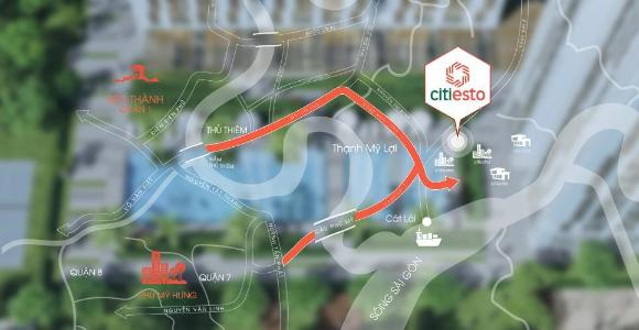 dự án căn hộ Citi Esto Bán căn hộ 2 phòng ngủ tầng cao Citi Esto, nội thất cơ bản