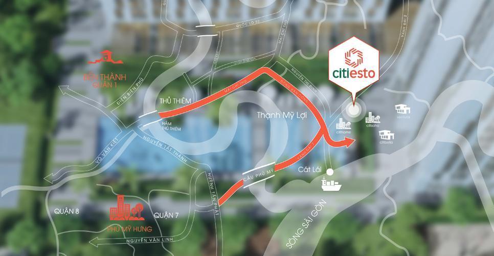 dự án căn hộ Citi Esto Bán căn hộ 2 phòng ngủ tầng cao Citi Esto, nội thất cơ bản