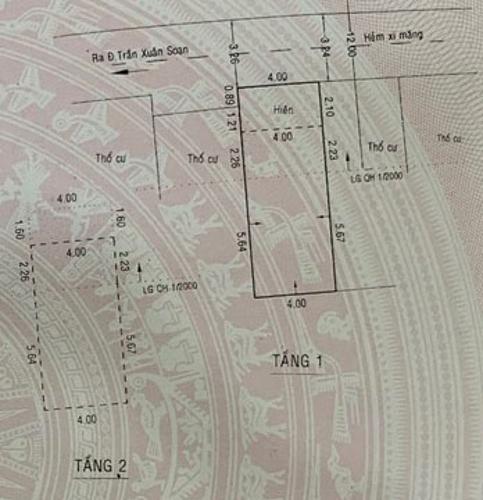Thông tin nhà phố Nhà phố hẻm xe máy diện tích sử dụng 78m2, hướng Tây Bắc.