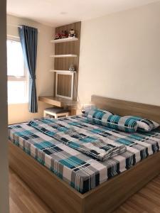 Phòng ngủ căn hộ Diamond Riverside, Quận 8 Căn hộ chung cư Diamond Riverside nội thất đầy đủ, view nội khu.