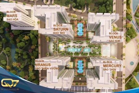 Căn hộ Q7 Saigon Riverside, Quận 7 Căn hộ Q7 Saigon Riverside tầng cao diện tích 53m2, nội thất cơ bản.