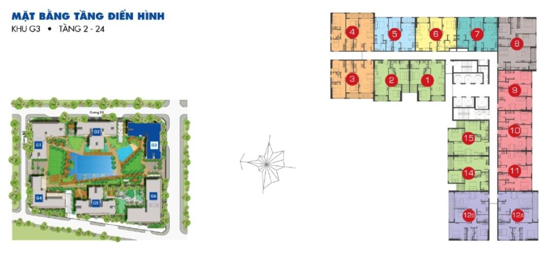 Mặt bằng căn hộ Sunrise Riverside, Nhà Bè Căn hộ Sunrise Riverside tầng cao view thành phố và sông cực đẹp.